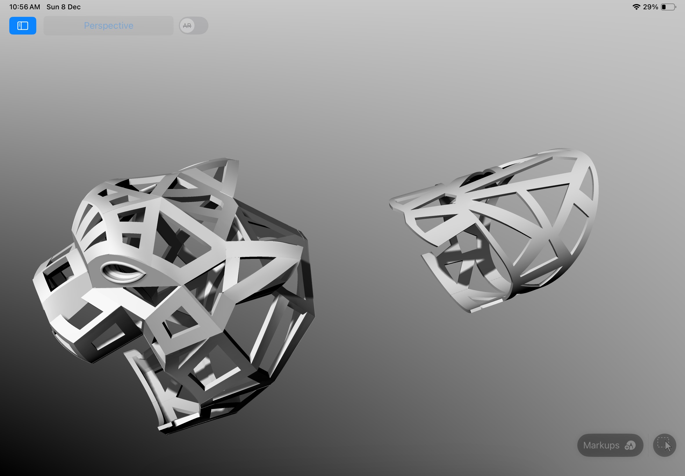 Panther ring CAD  3D print model_9