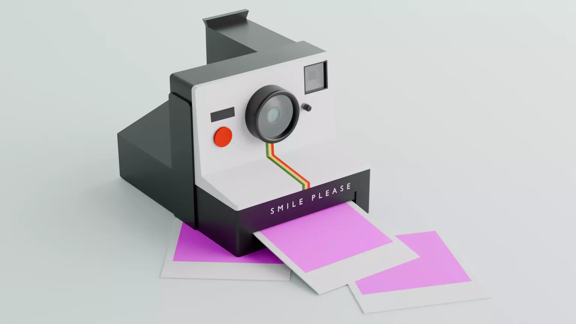 Vintage Instant Camera Free low-poly 3D model