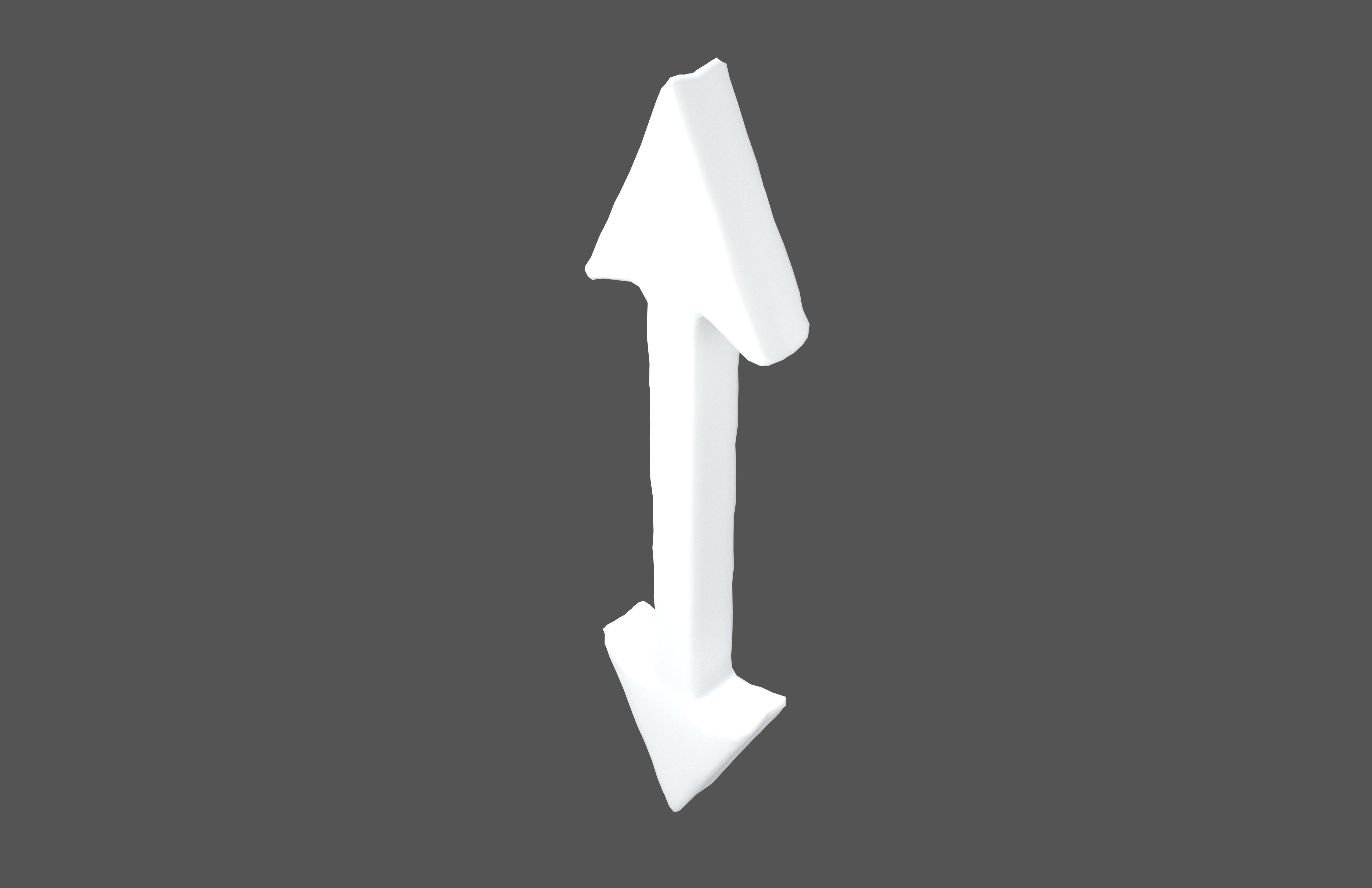 Double Headed Arrow v1 002 Low-poly 3D model_3