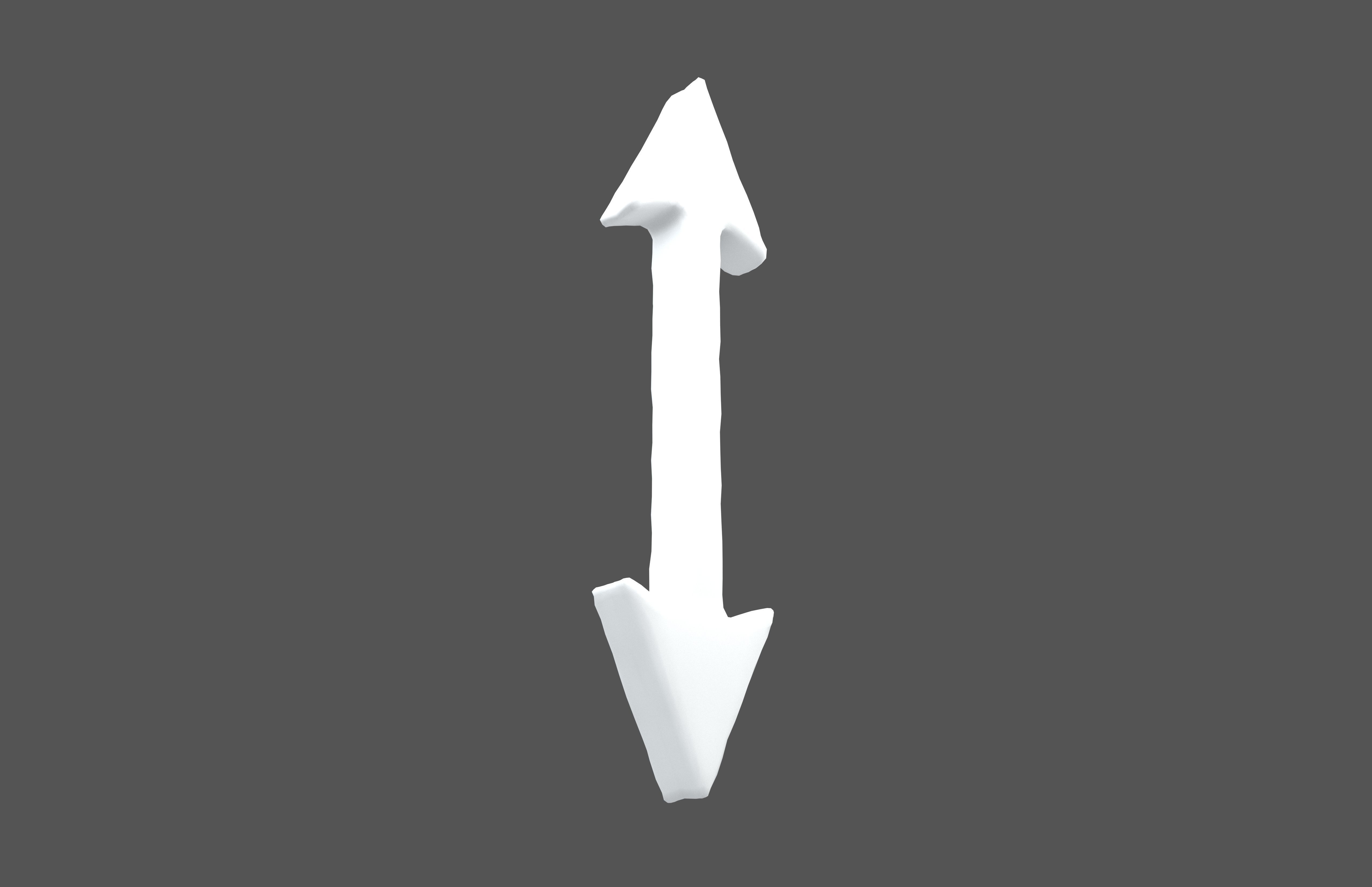 Double Headed Arrow v1 002 Low-poly 3D model_2