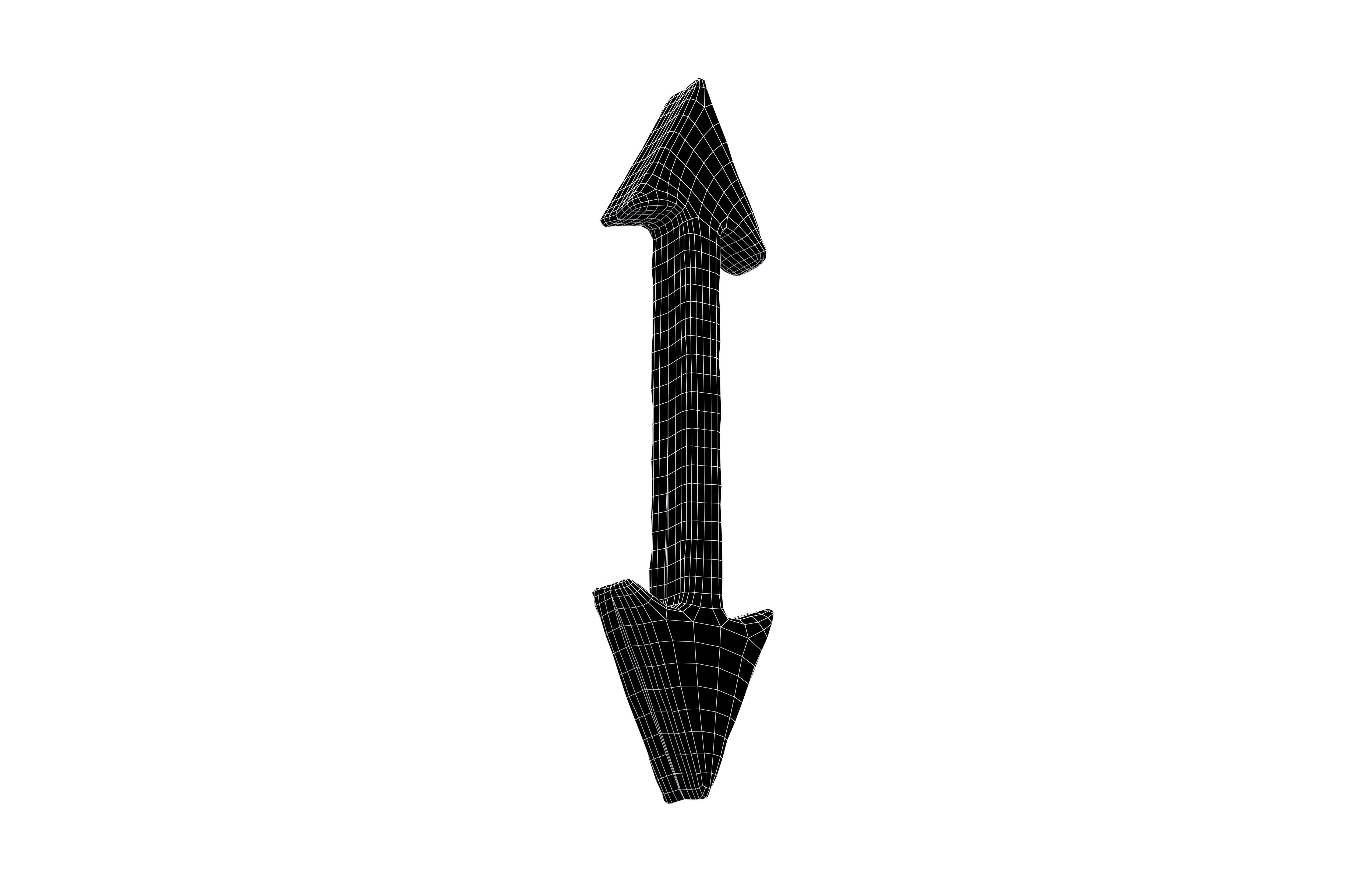 Double Headed Arrow v1 002 Low-poly 3D model_5