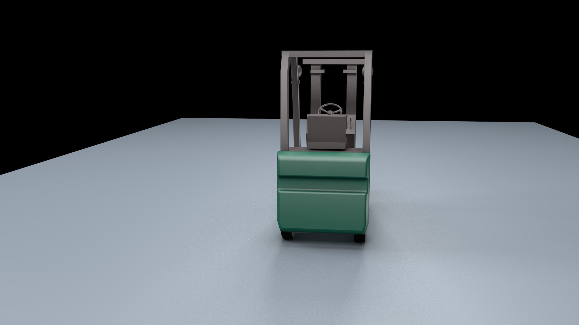 Forklift Low-poly 3D model_2