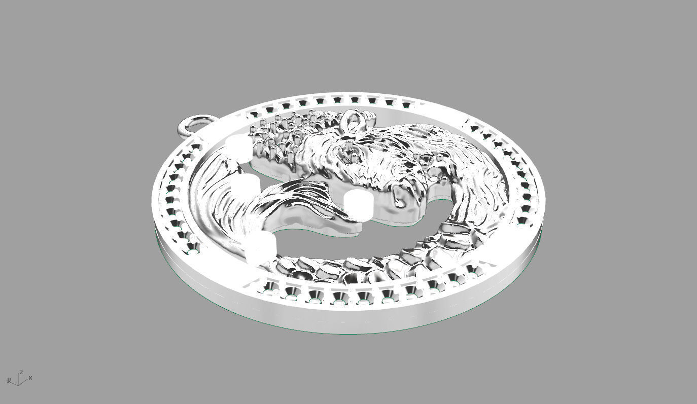 fish pandent 3D print model_2