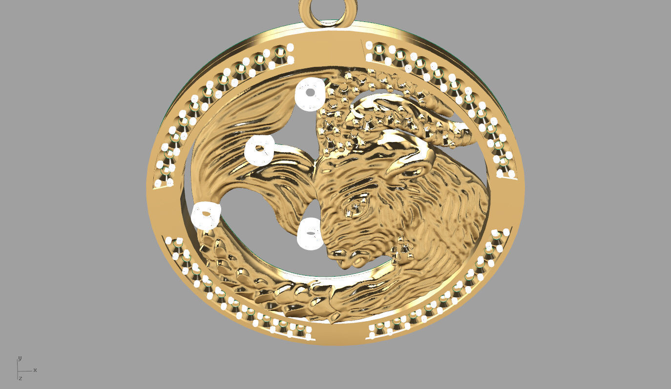 fish pandent 3D print model_7