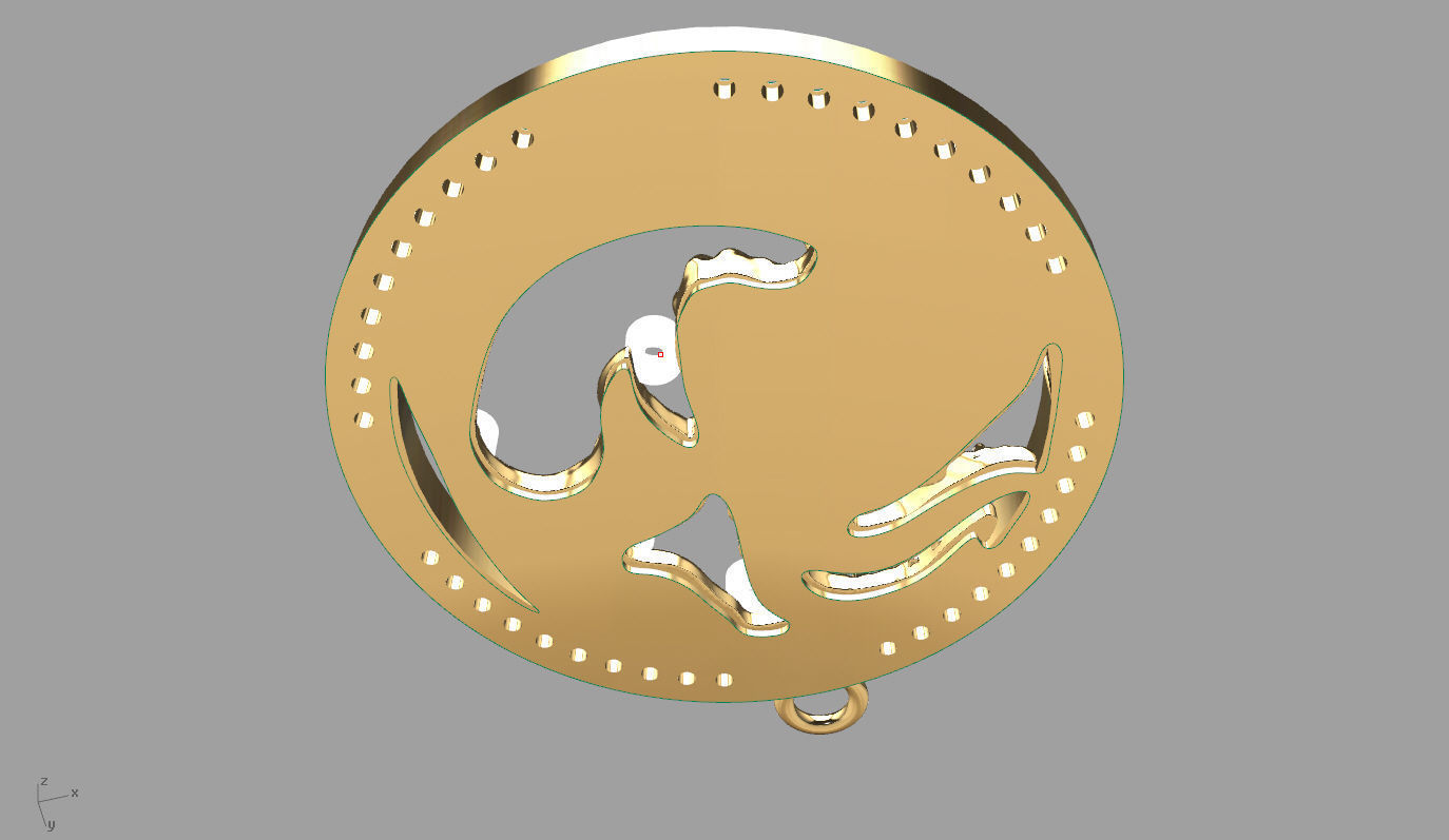 fish pandent 3D print model_8