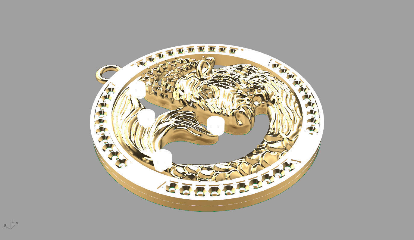 fish pandent 3D print model_4