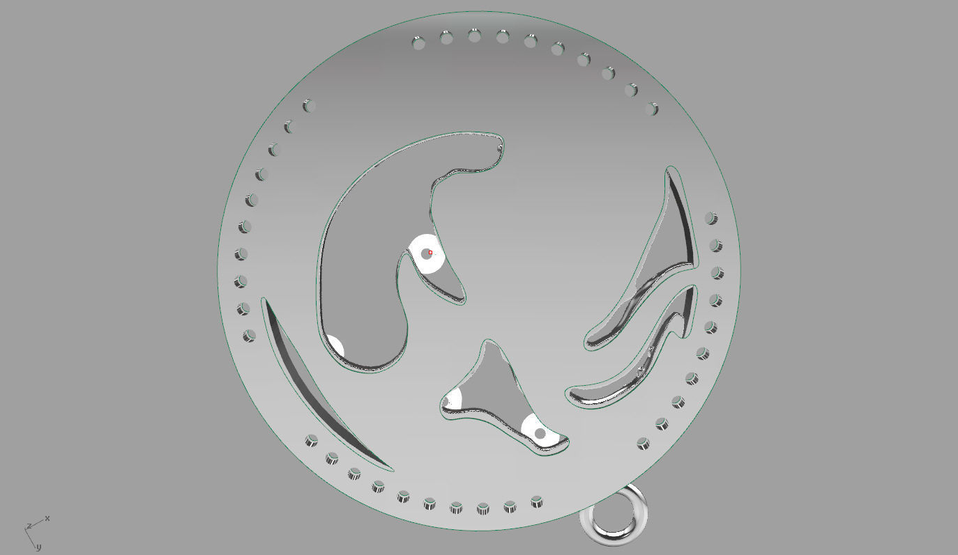 fish pandent 3D print model_3