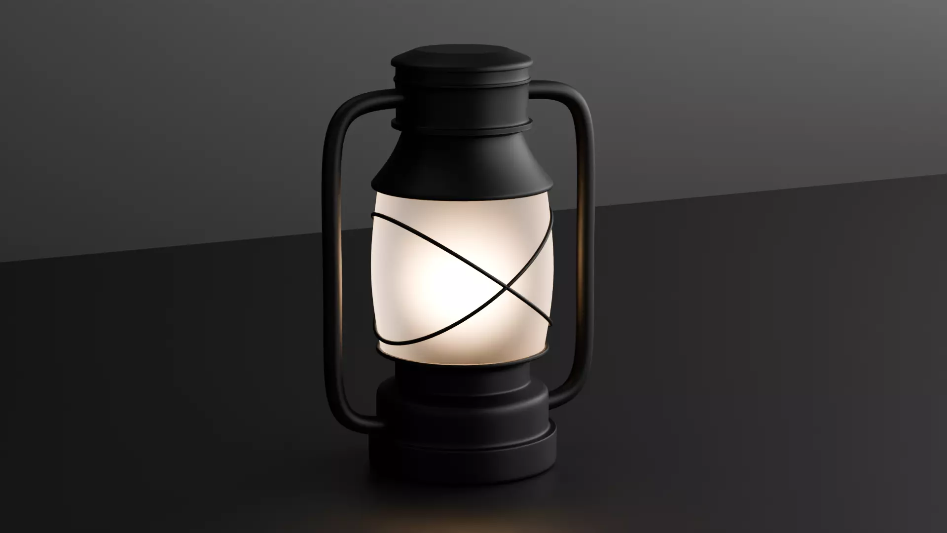 Black Lantern Free low-poly 3D model