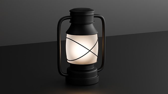 Black Lantern Free low-poly 3D model