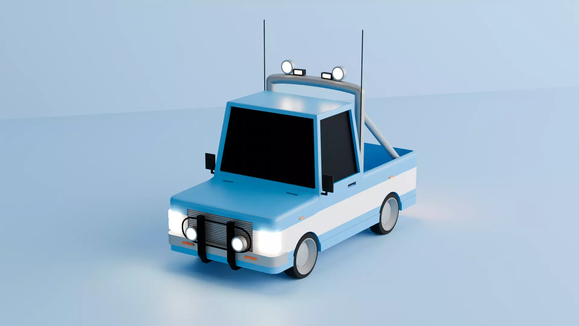 Stylized Vehicle 3D Model Free low-poly 3D model