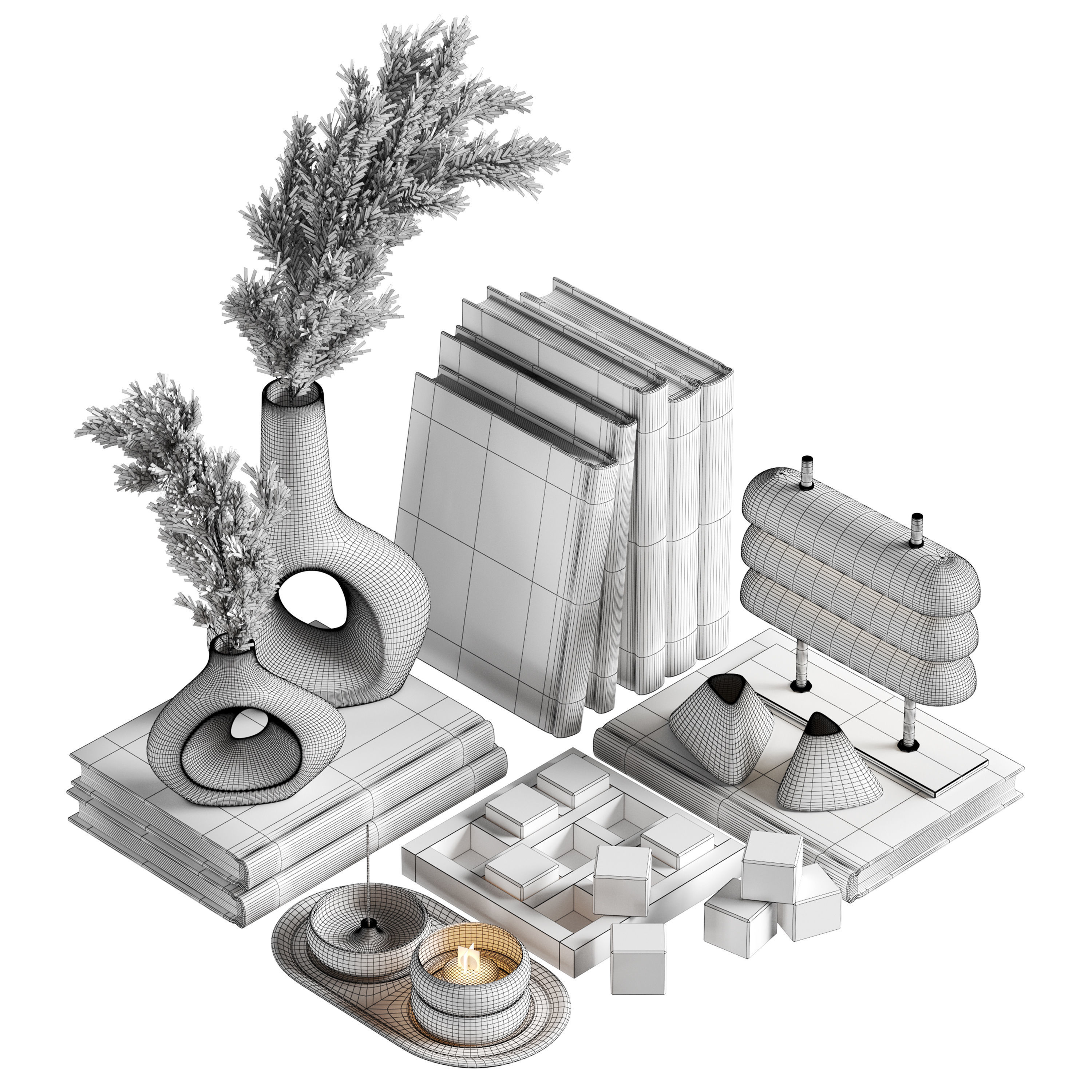 Decorative set 03 3D model_5