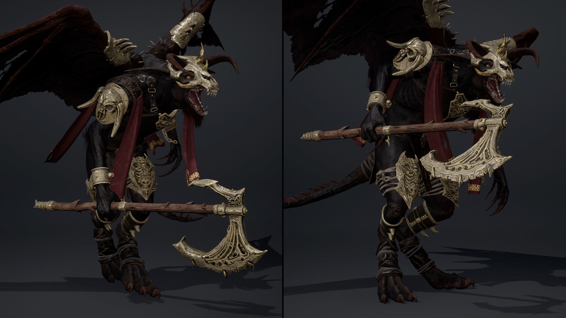 Shadow Barbar ArmWing Low-poly 3D model_24