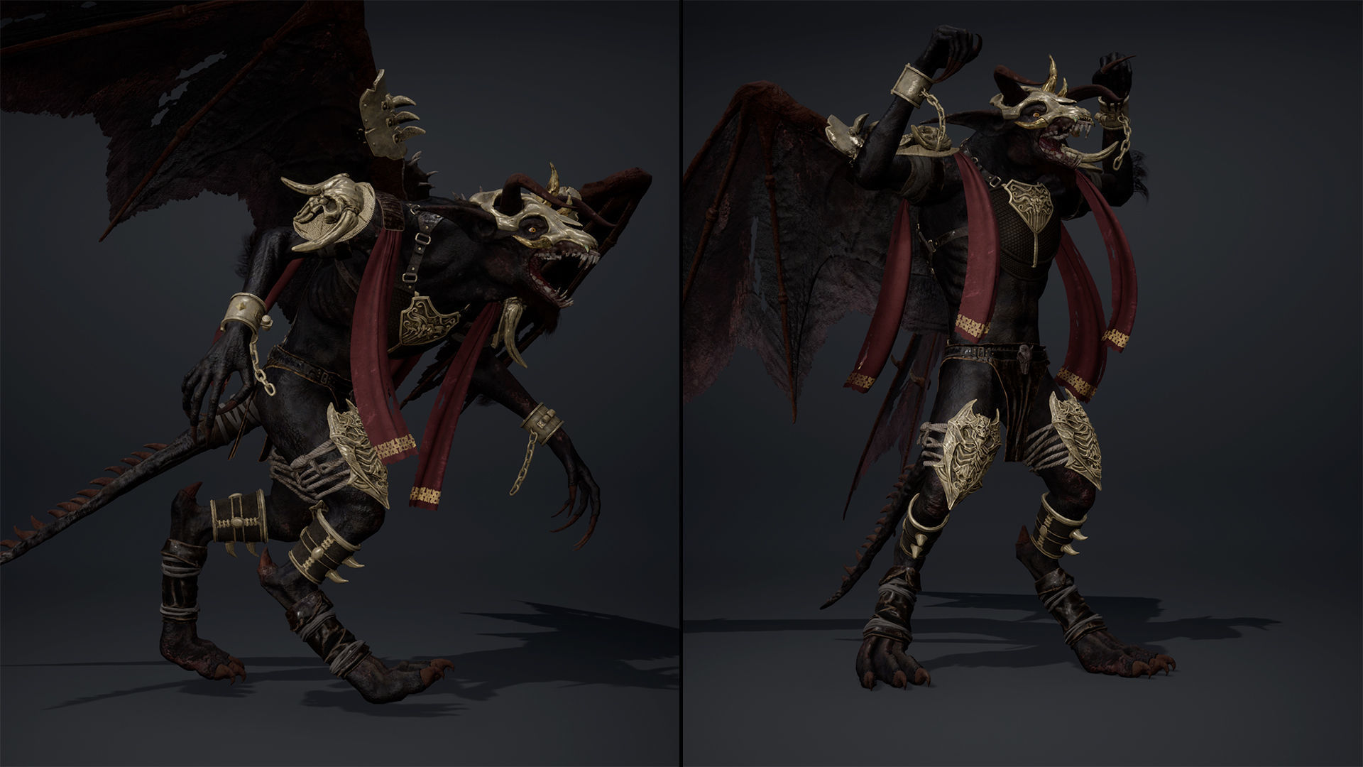 Shadow Barbar ArmWing Low-poly 3D model_17