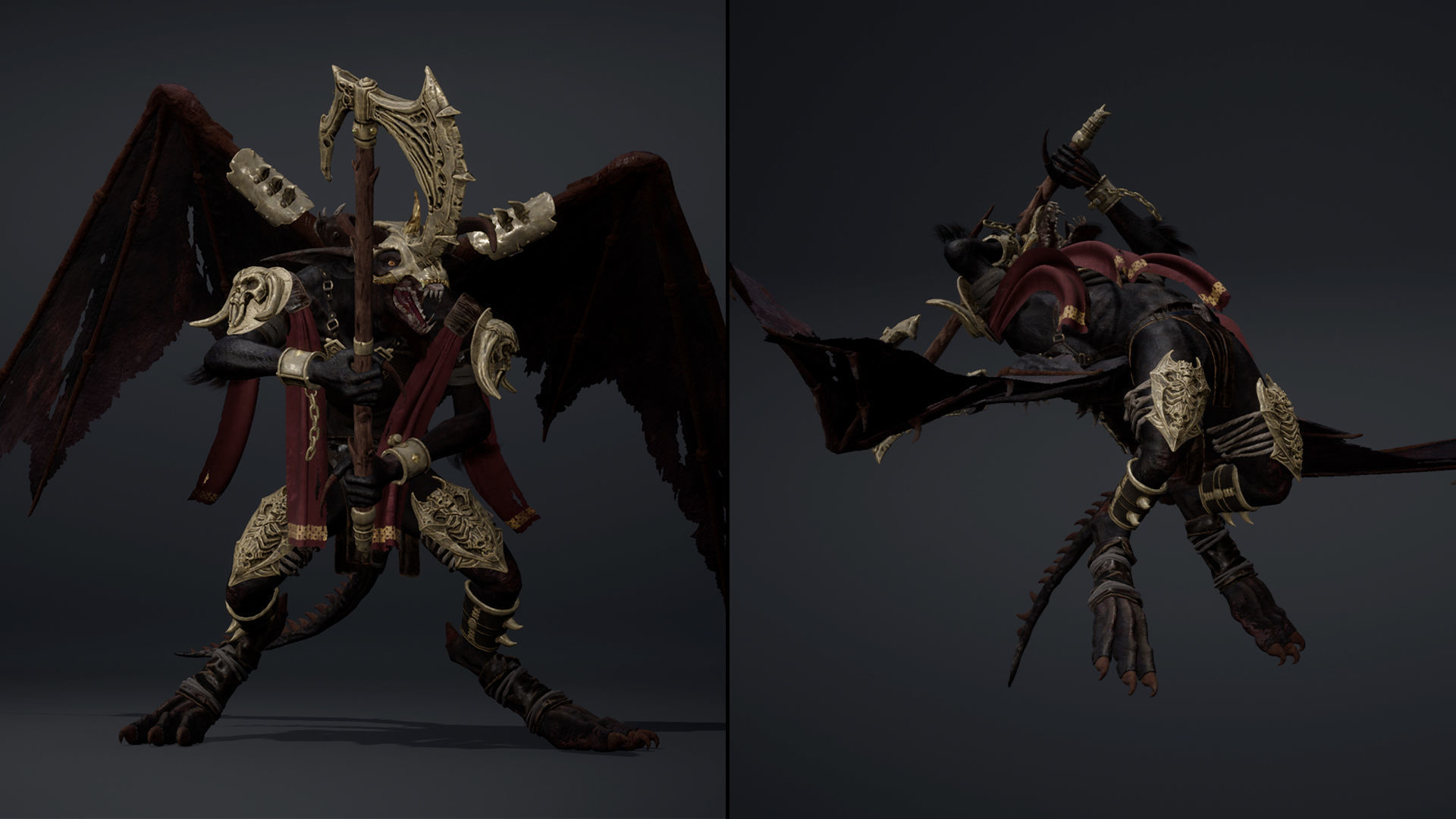 Shadow Barbar ArmWing Low-poly 3D model_22