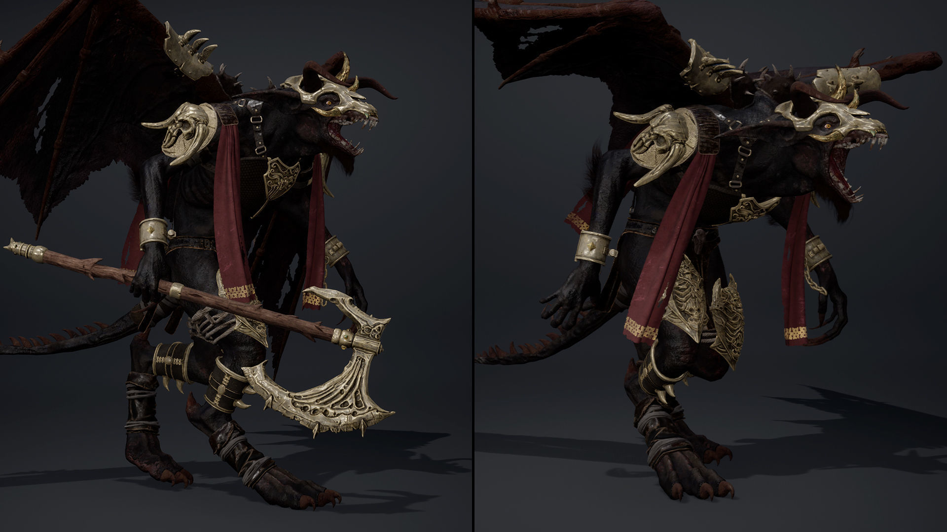 Shadow Barbar ArmWing Low-poly 3D model_26