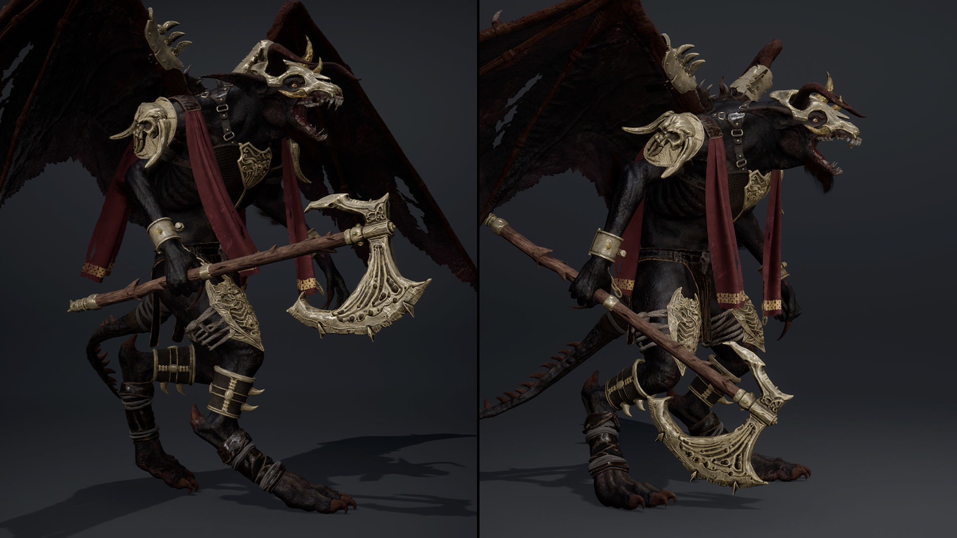 Shadow Barbar ArmWing Low-poly 3D model_20