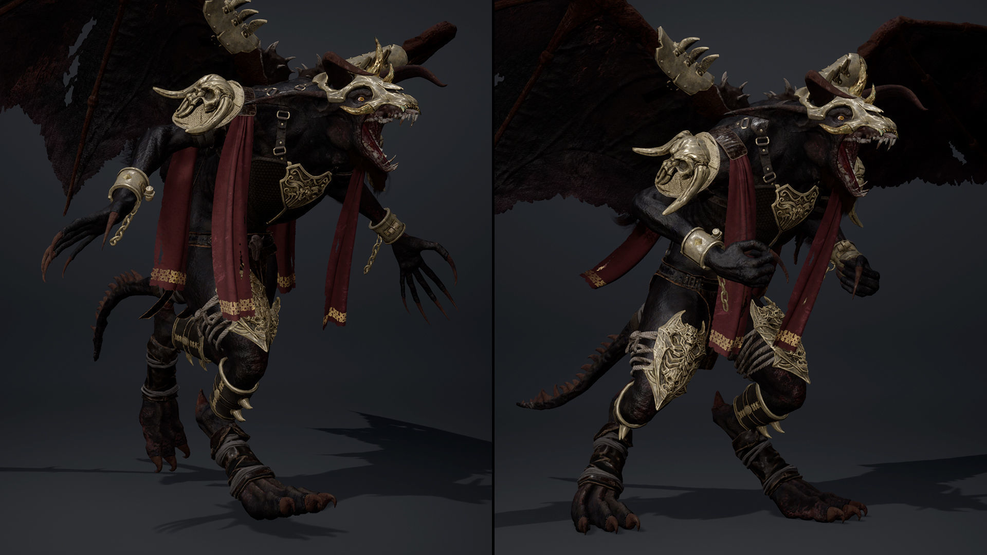 Shadow Barbar ArmWing Low-poly 3D model_6