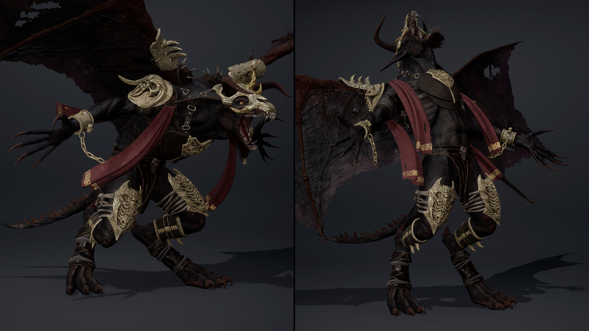 Shadow Barbar ArmWing Low-poly 3D model_27