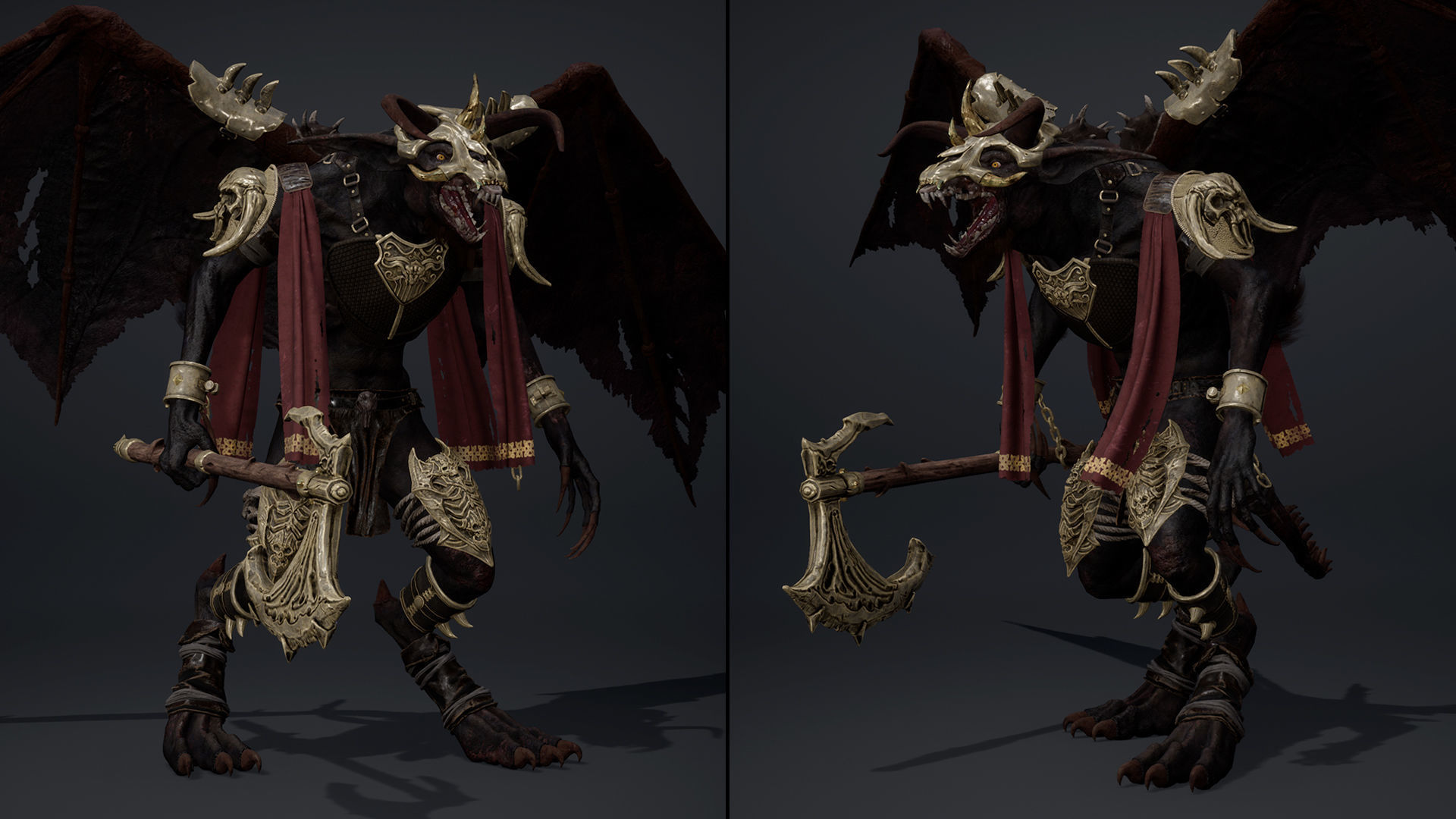 Shadow Barbar ArmWing Low-poly 3D model_25