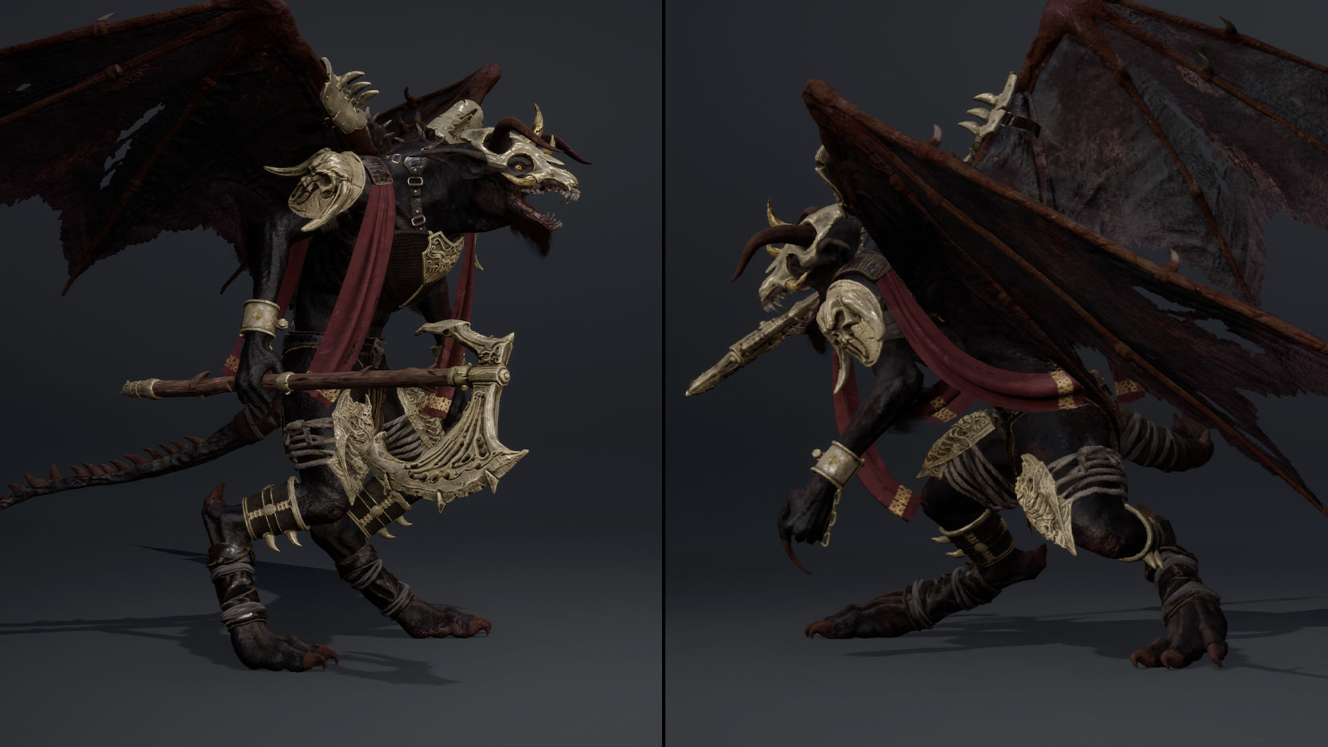 Shadow Barbar ArmWing Low-poly 3D model_15