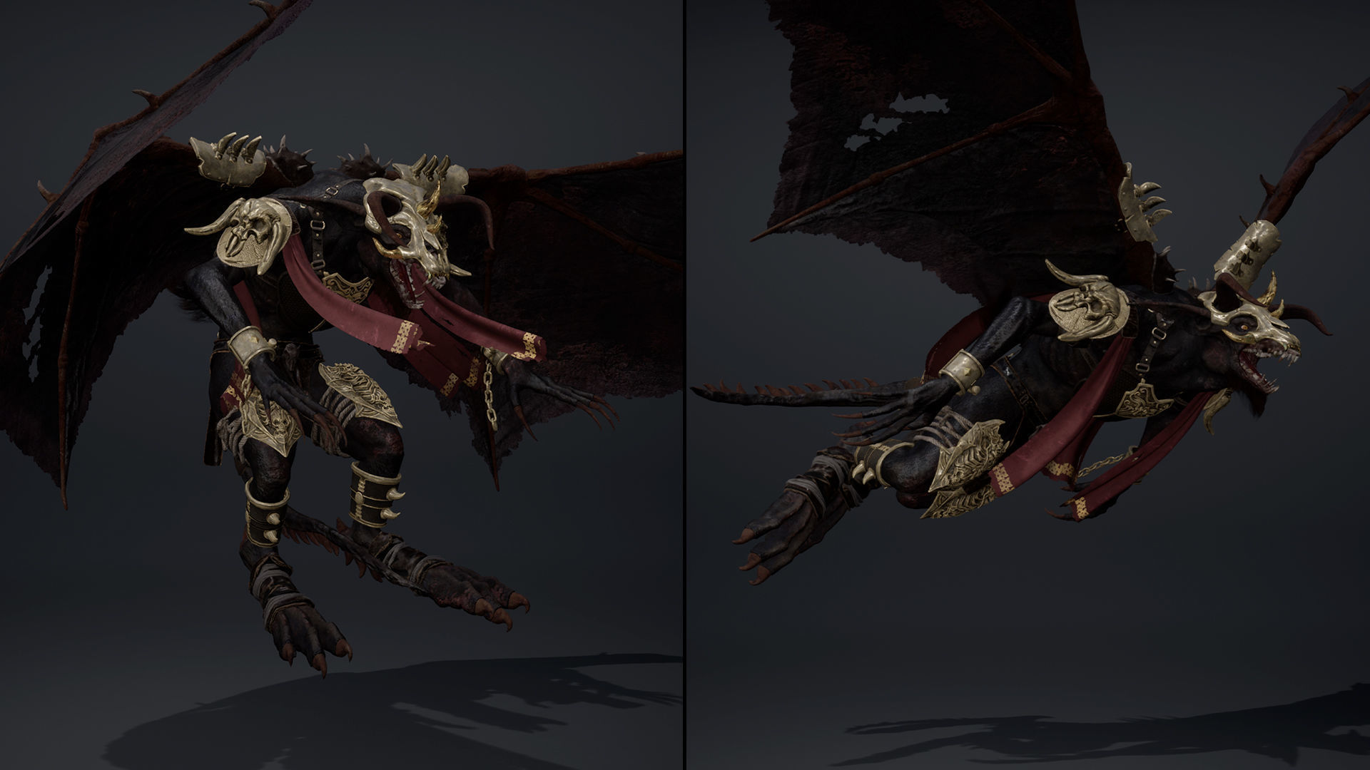 Shadow Barbar ArmWing Low-poly 3D model_13