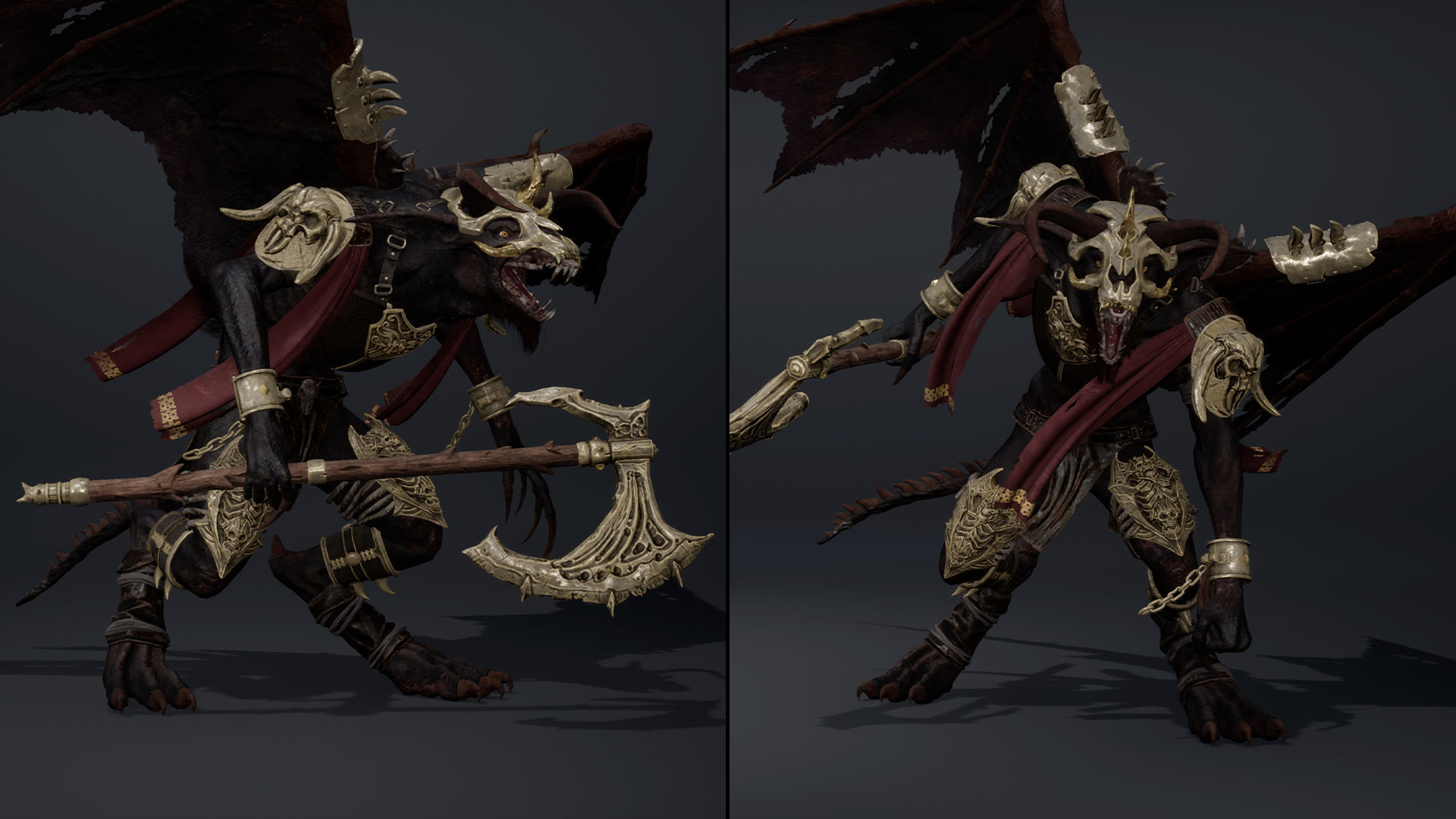 Shadow Barbar ArmWing Low-poly 3D model_16