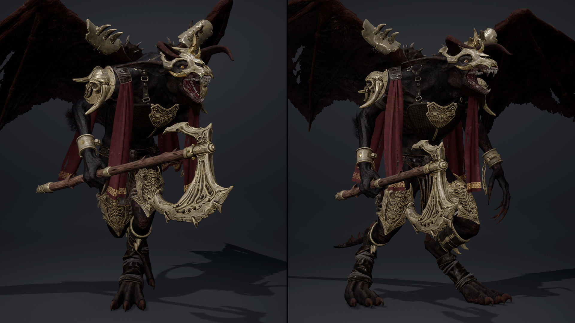 Shadow Barbar ArmWing Low-poly 3D model_21