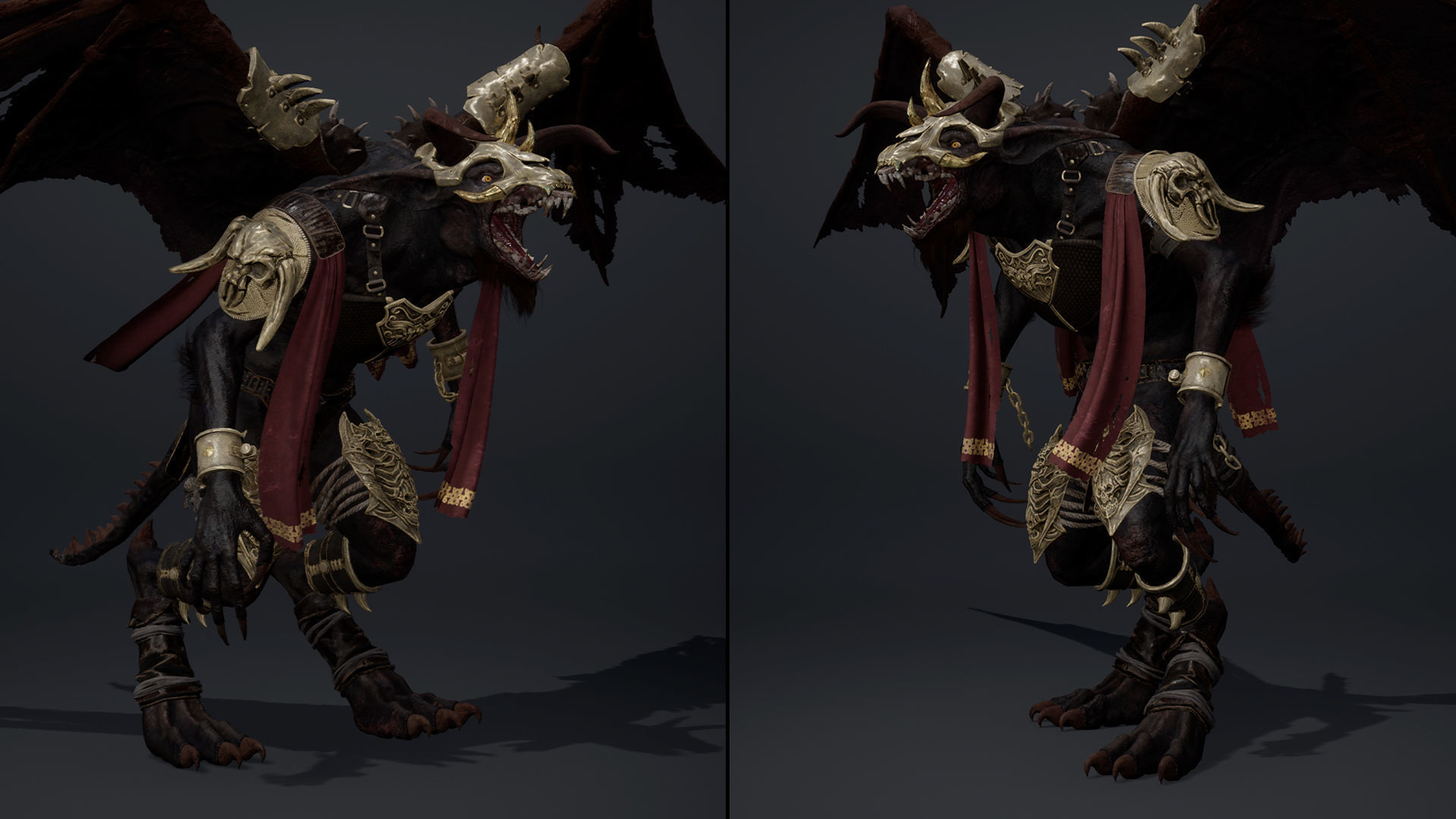 Shadow Barbar ArmWing Low-poly 3D model_11