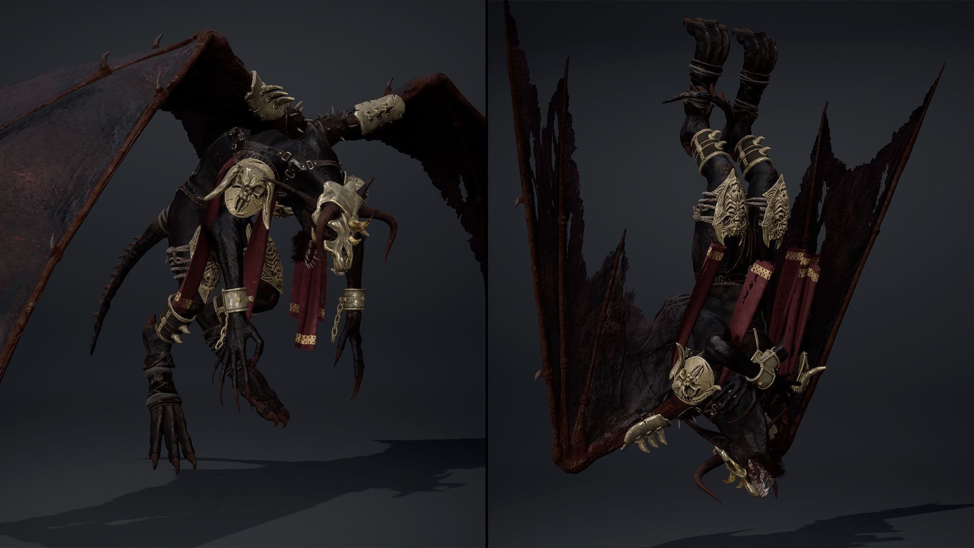 Shadow Barbar ArmWing Low-poly 3D model_19