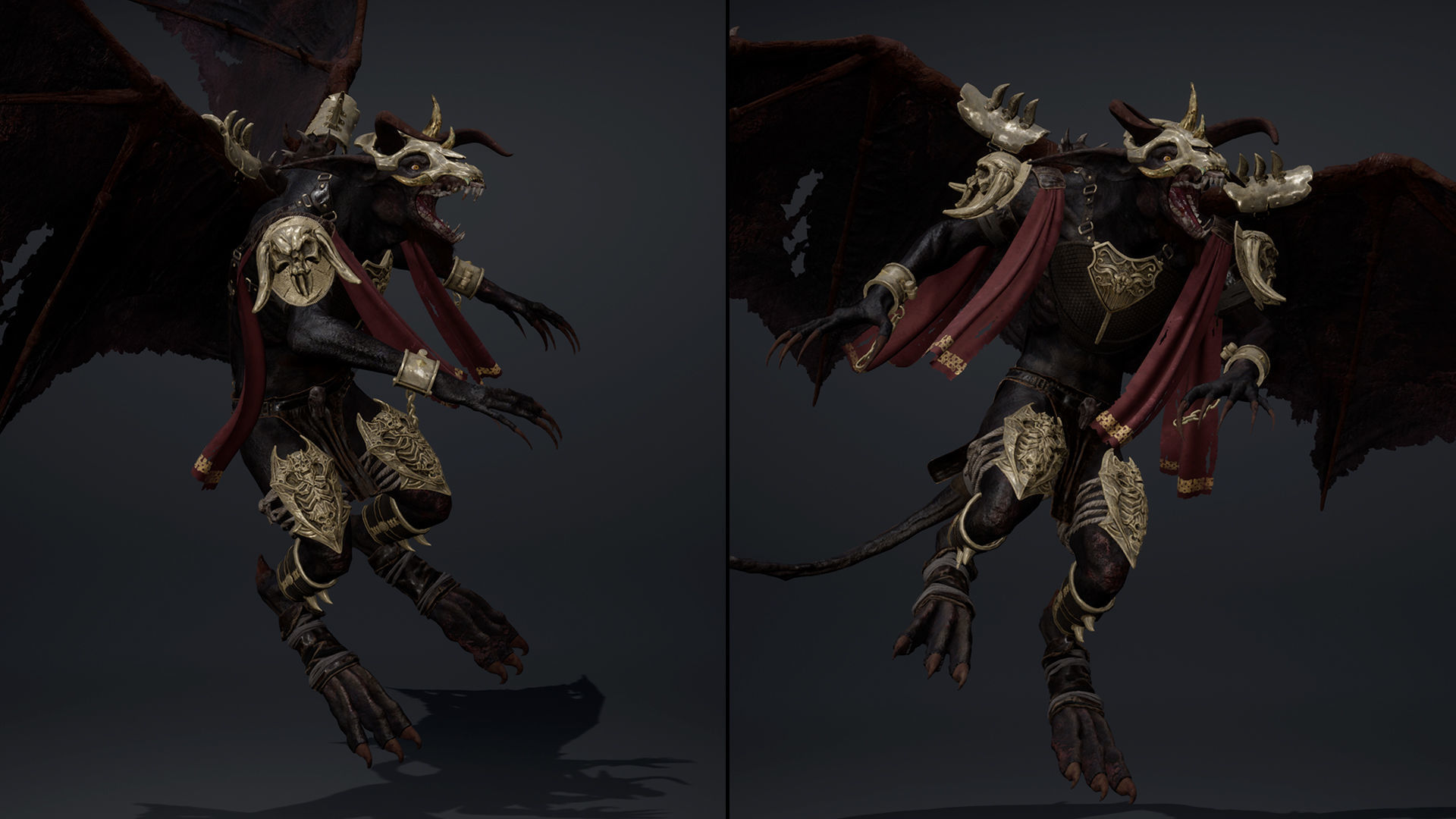 Shadow Barbar ArmWing Low-poly 3D model_5