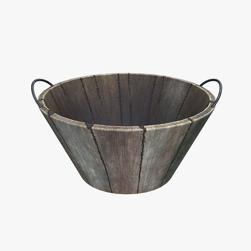Medieval Basket Low-poly 3D model