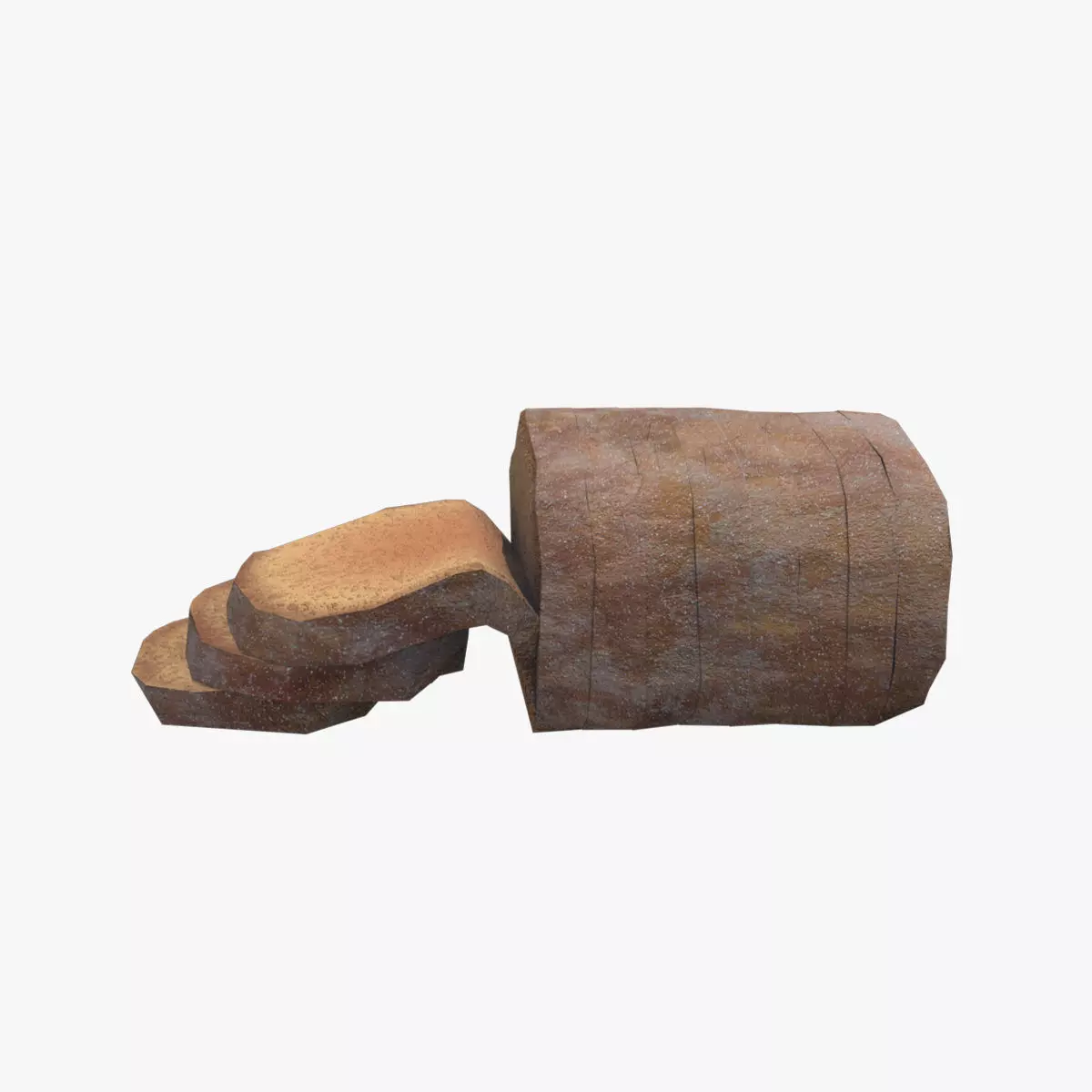 Medieval Bread Low-poly 3D model_0