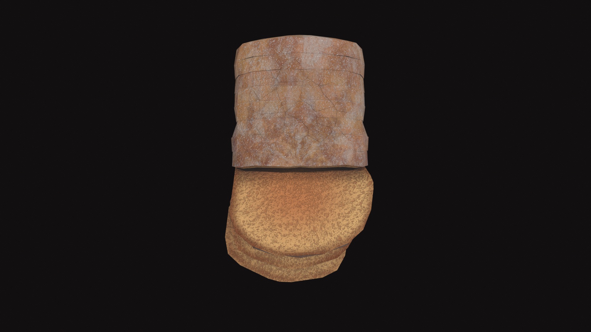 Medieval Bread Low-poly 3D model_8