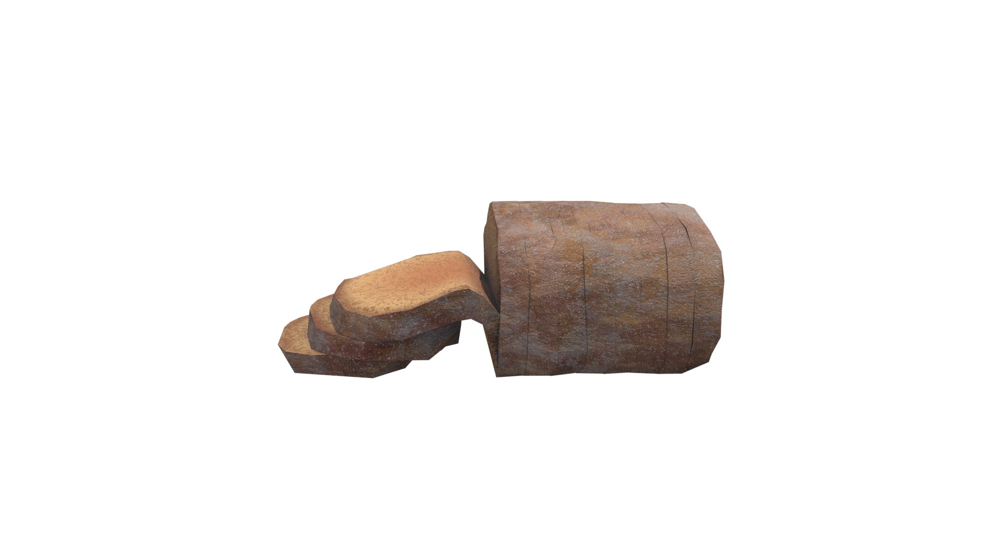 Medieval Bread Low-poly 3D model_9
