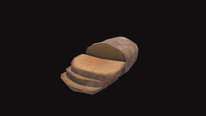 Medieval Bread Low-poly 3D model 6