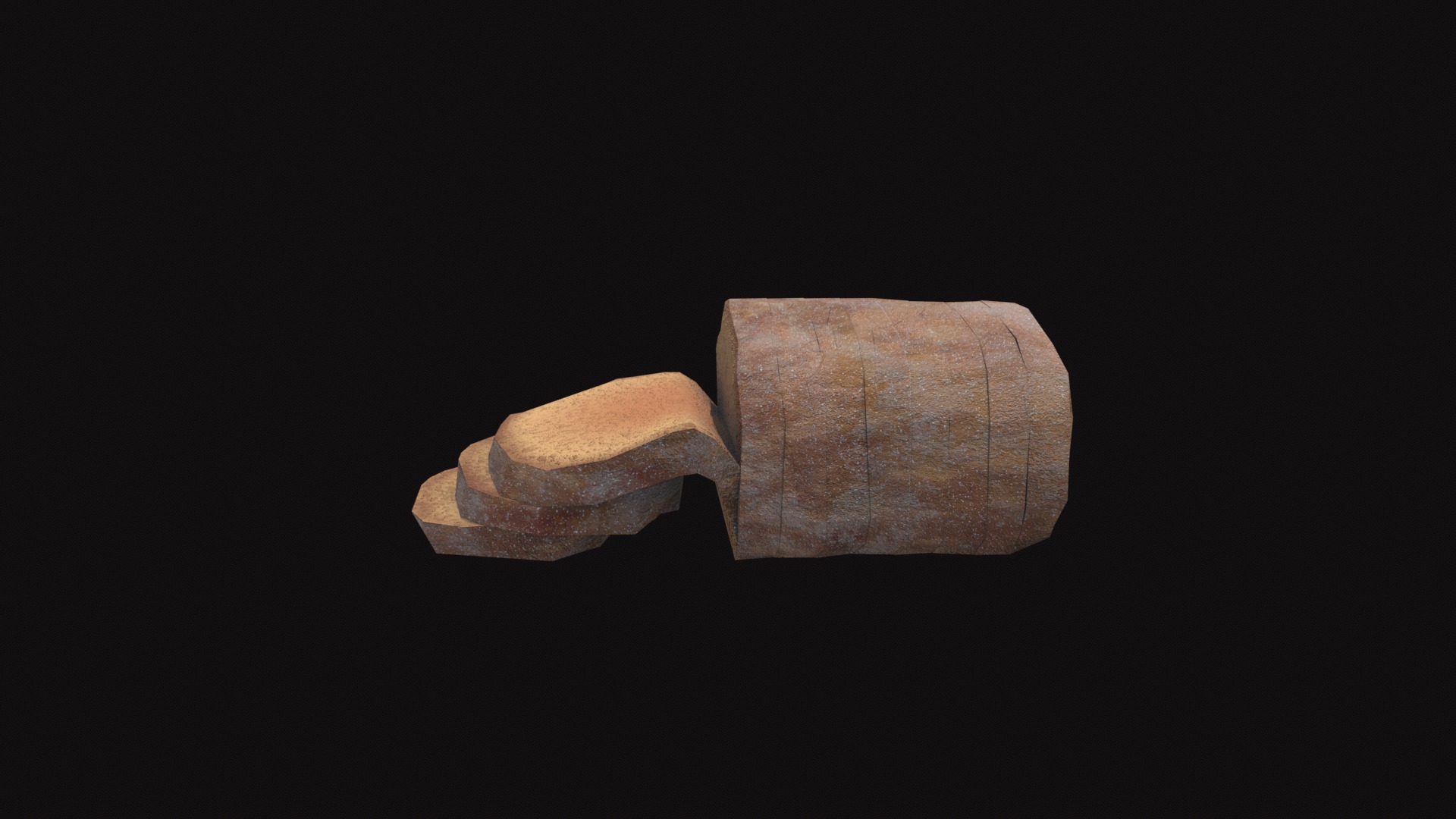 Medieval Bread Low-poly 3D model_4