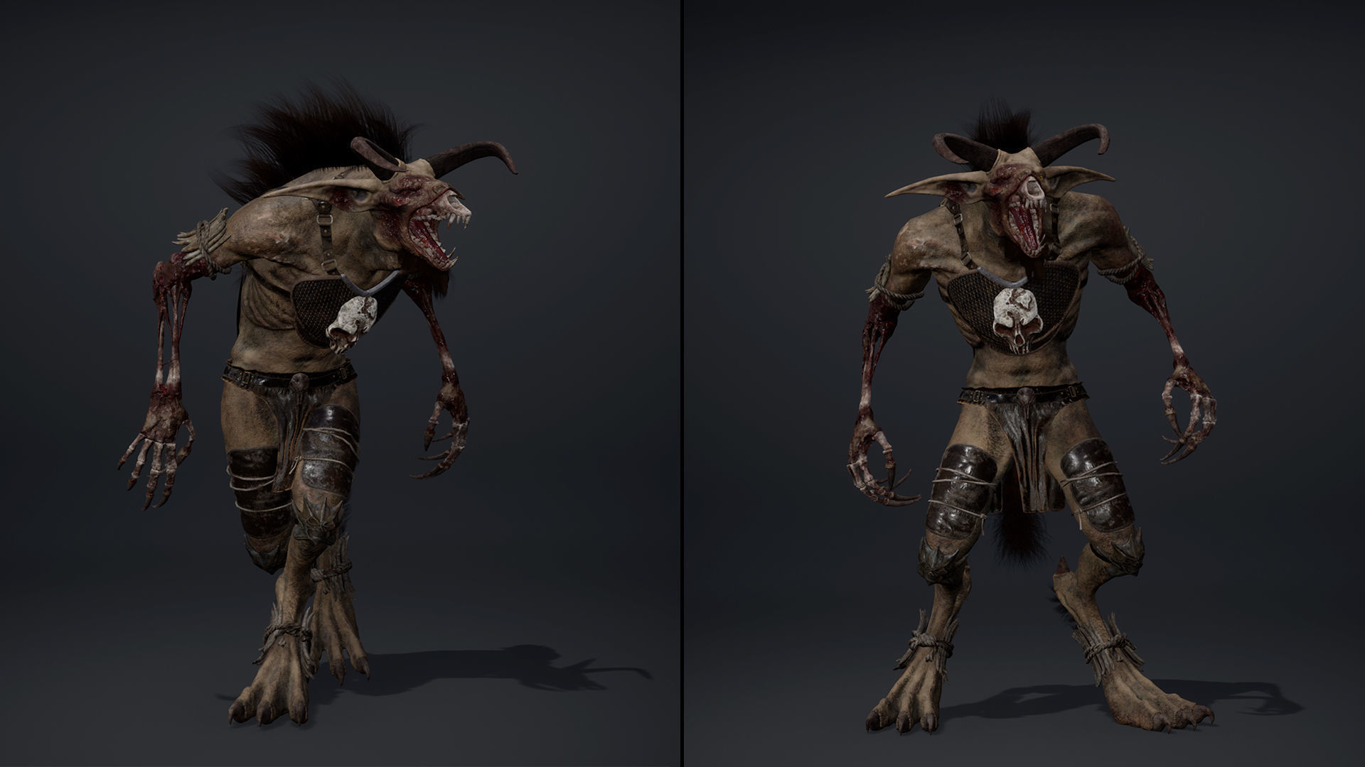 Shadow Barbar Damaged Low-poly 3D model_11
