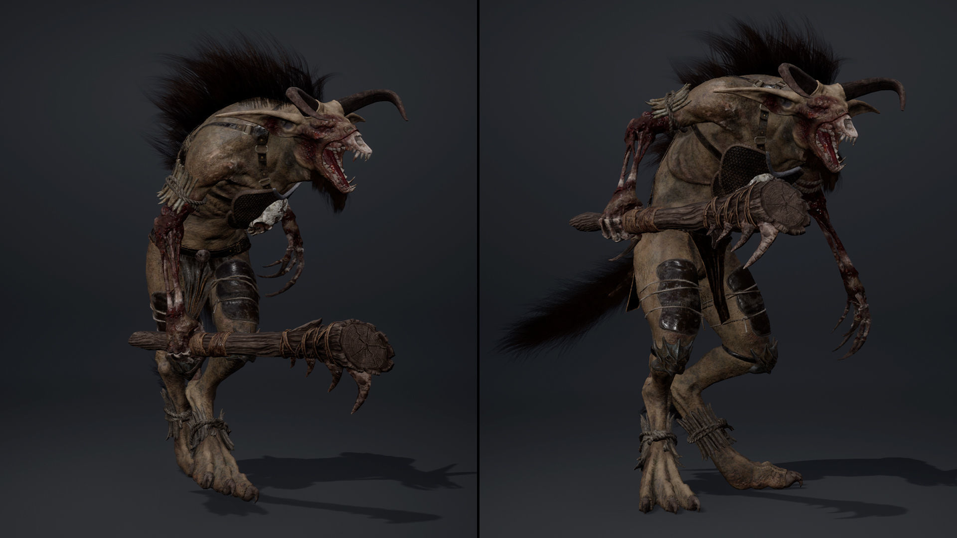 Shadow Barbar Damaged Low-poly 3D model_18