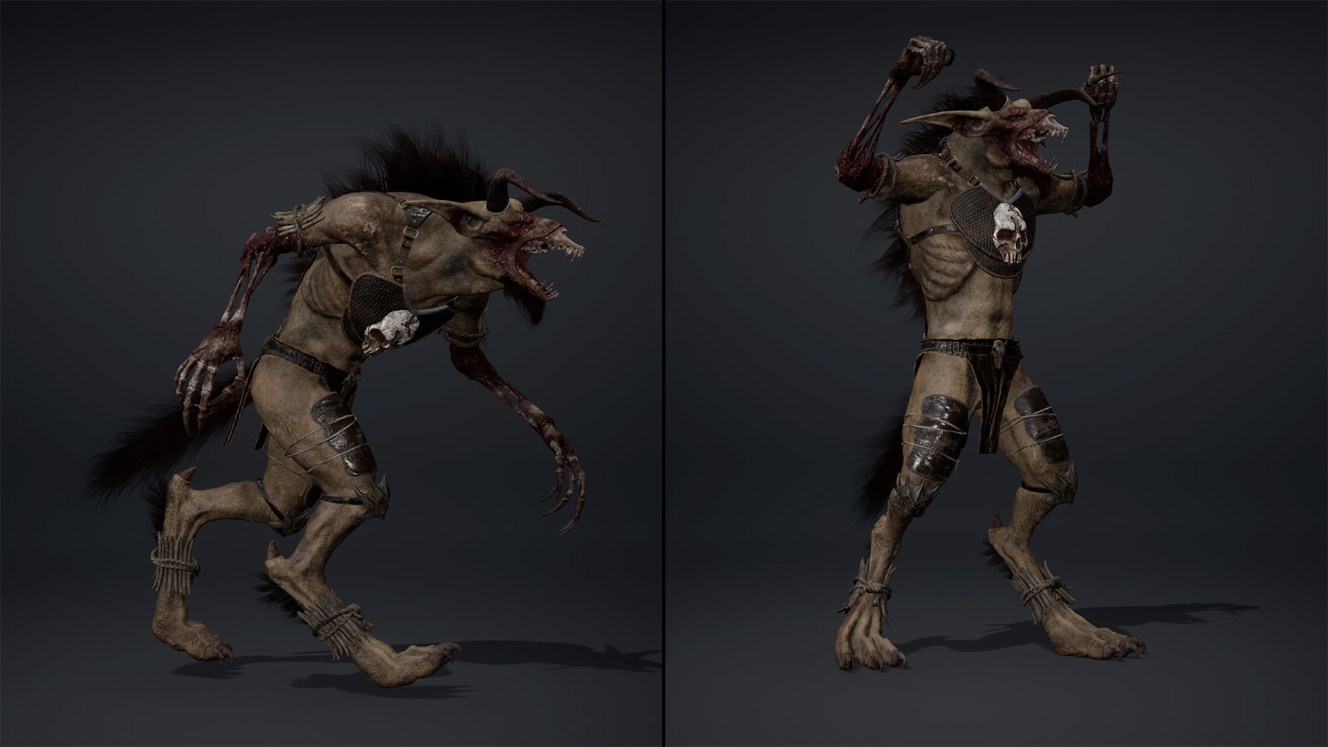 Shadow Barbar Damaged Low-poly 3D model_21