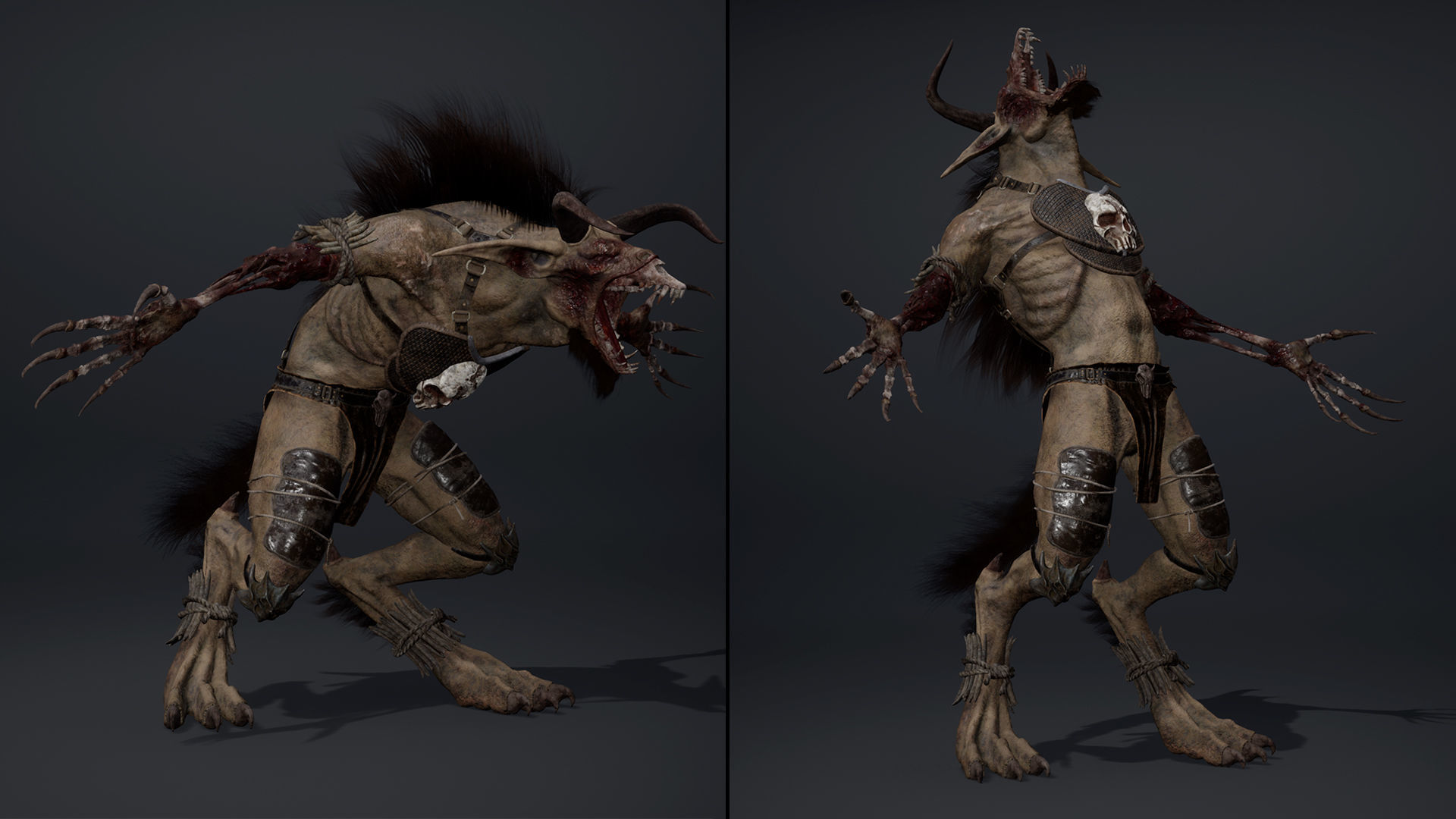 Shadow Barbar Damaged Low-poly 3D model_20