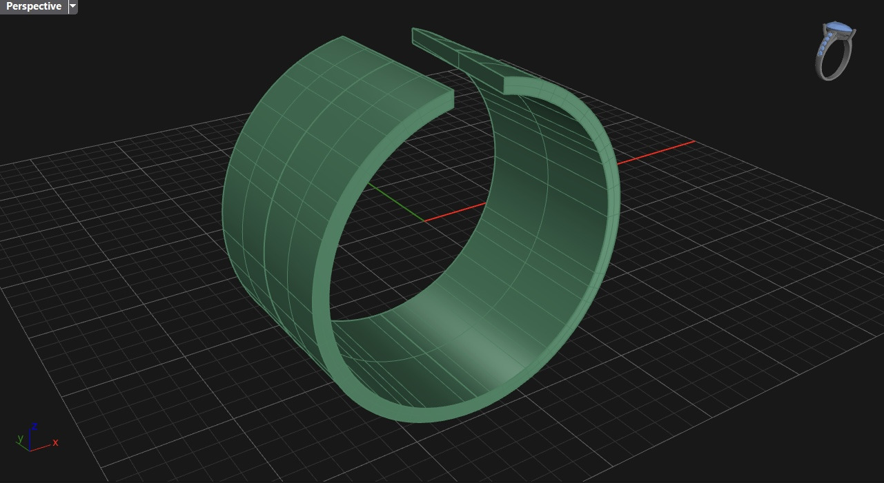 wide Ring N02  3D print model_5