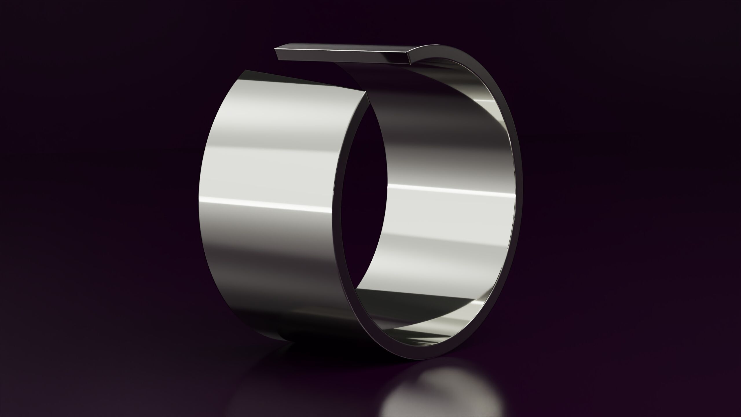 wide Ring N02  3D print model_1
