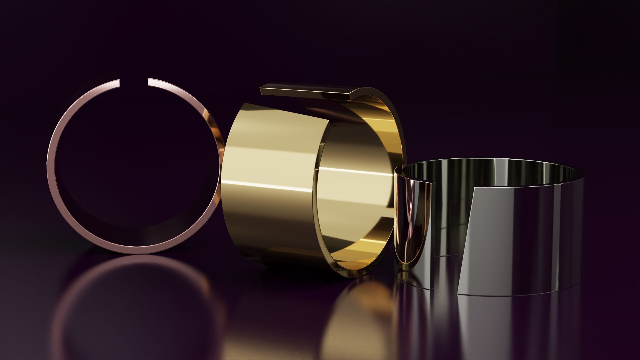 wide Ring N02  3D print model_3