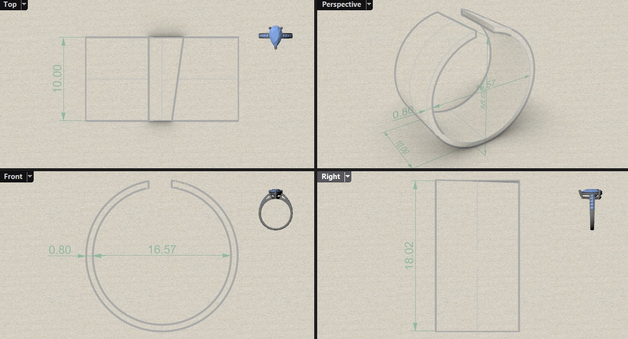 wide Ring N02  3D print model_9