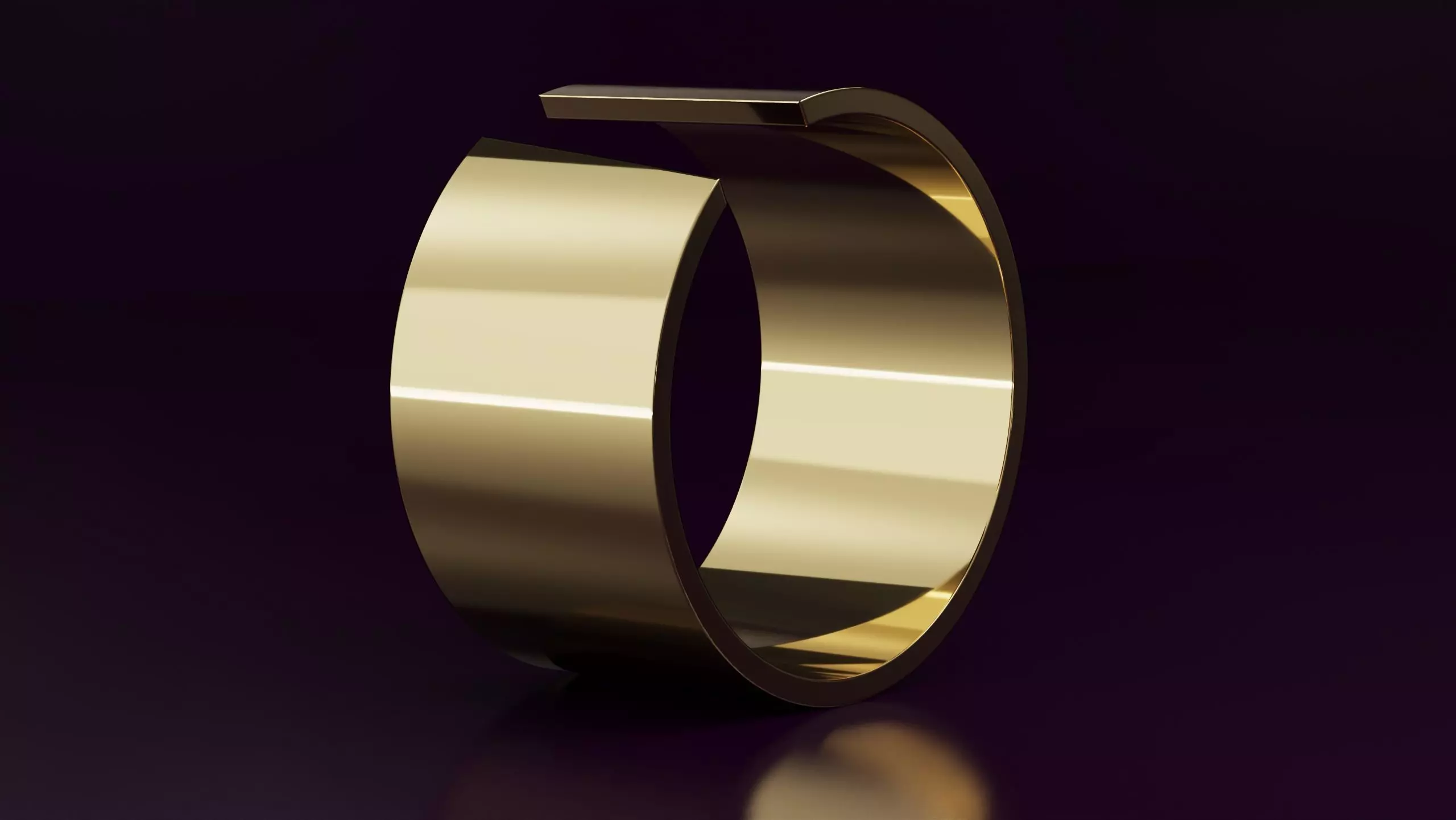 wide Ring N02  3D print model_0