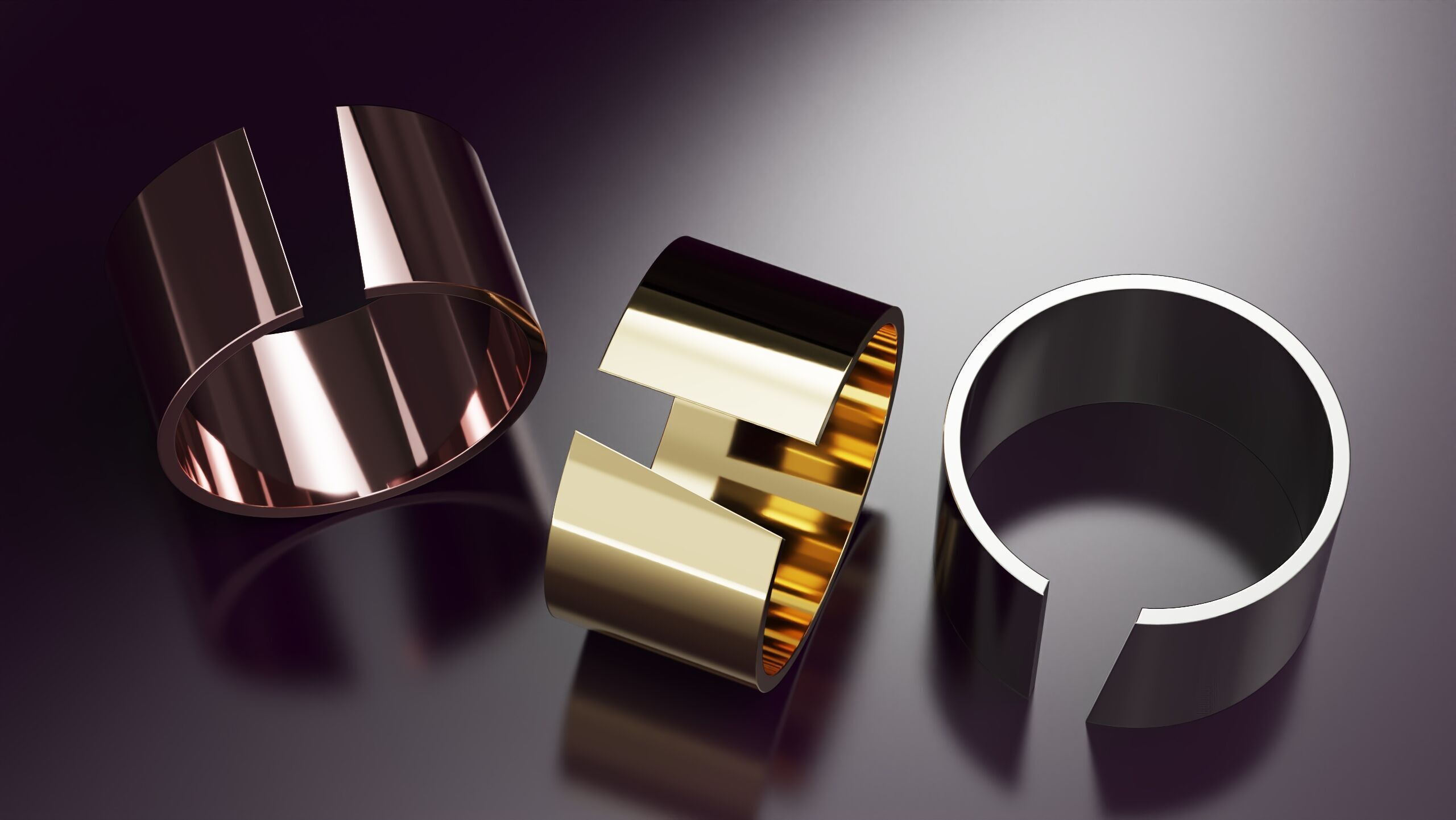 wide Ring N02  3D print model_4