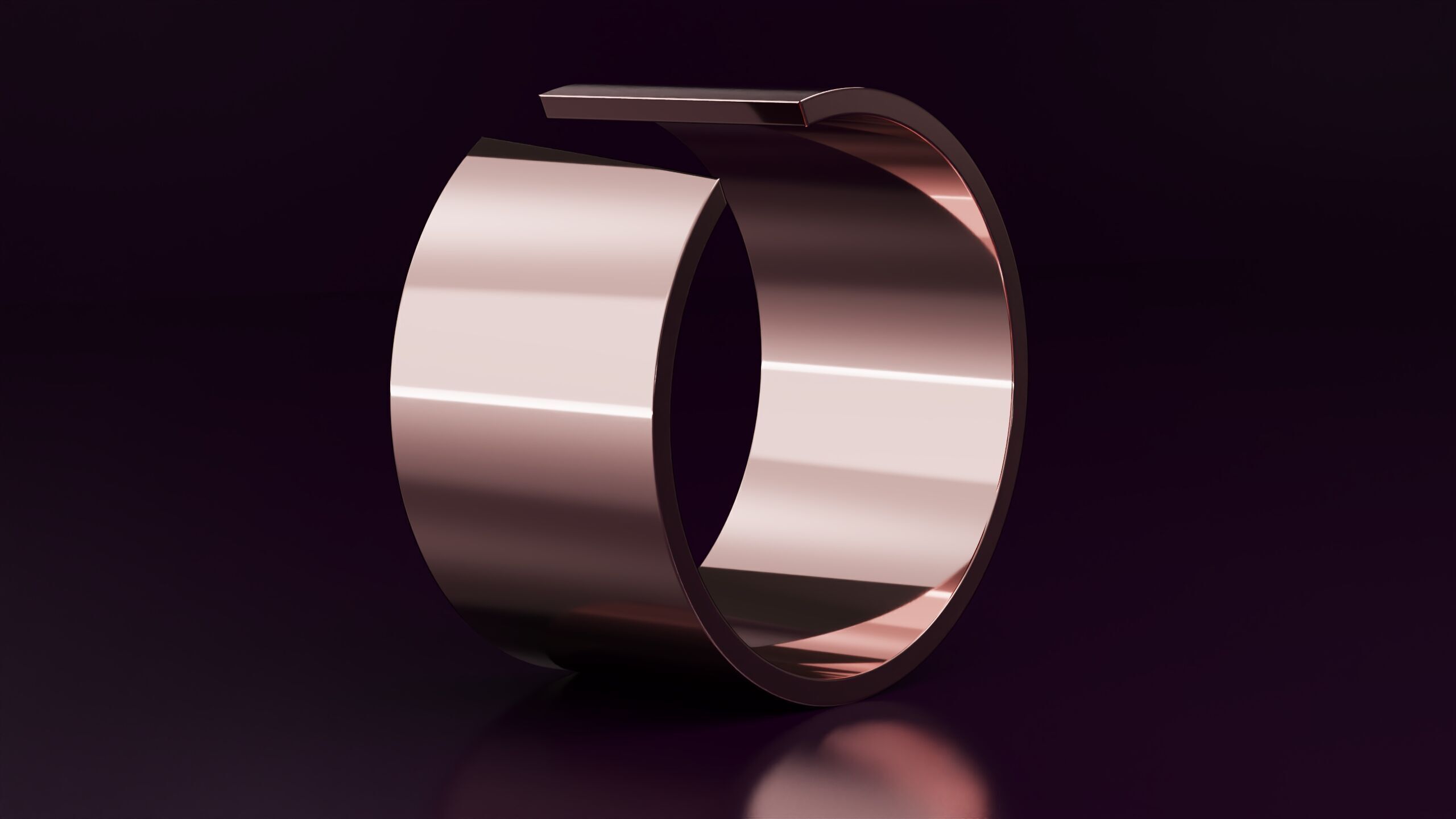 wide Ring N02  3D print model_2