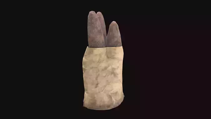 Medieval Bread Packet Low-poly 3D model