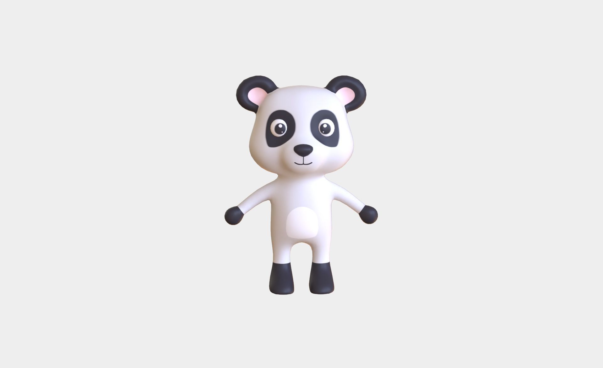 High-Quality 3D Cute Panda - Animated for Games Low-poly 3D model_11