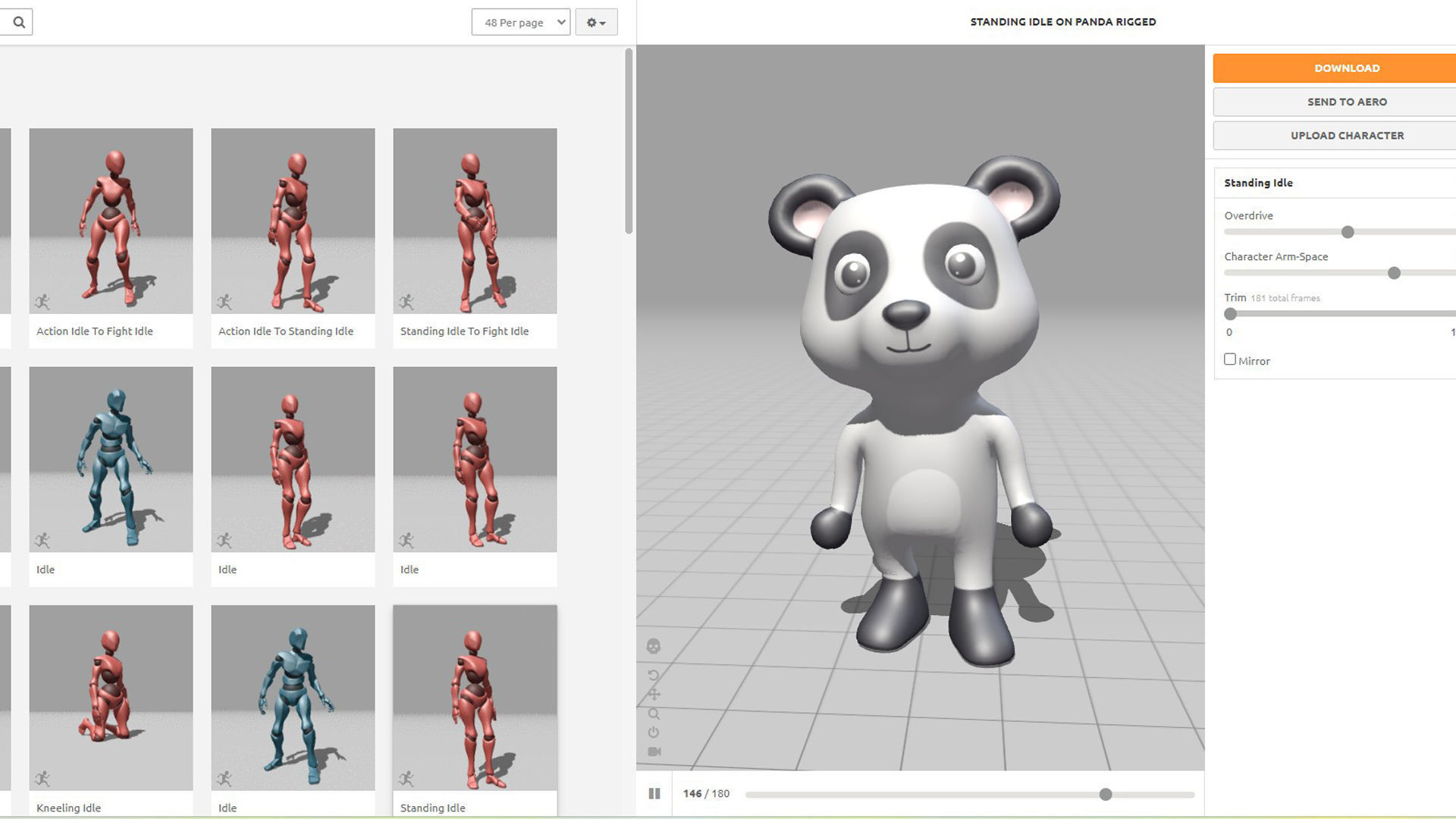 High-Quality 3D Cute Panda - Animated for Games Low-poly 3D model_2